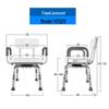 Adjustable Non-Slip Shower Chair with Armrests for Elderly, Disabled, and Pregnant Users