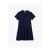 School Dress School Shirt Collar Short Sleeve Button Detailed Cotton