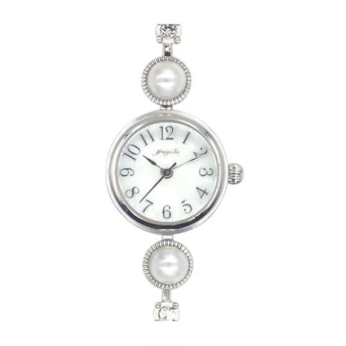 

Follow Fragola Pearl Stone Bracelet Watch N03723A-4 SV Women s Silver