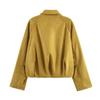 European and American autumn new loose casual American fashion locomotive style zipper lapel long sleeve short jacket