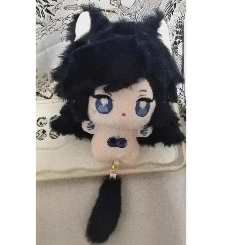 Mini Tomioka Giyuu Pendant Plush Doll With Tail 10Cm Kimetsu No Yaiba Cat Stuffed Doll Collect Backpack Toys Fans Birthday Gift