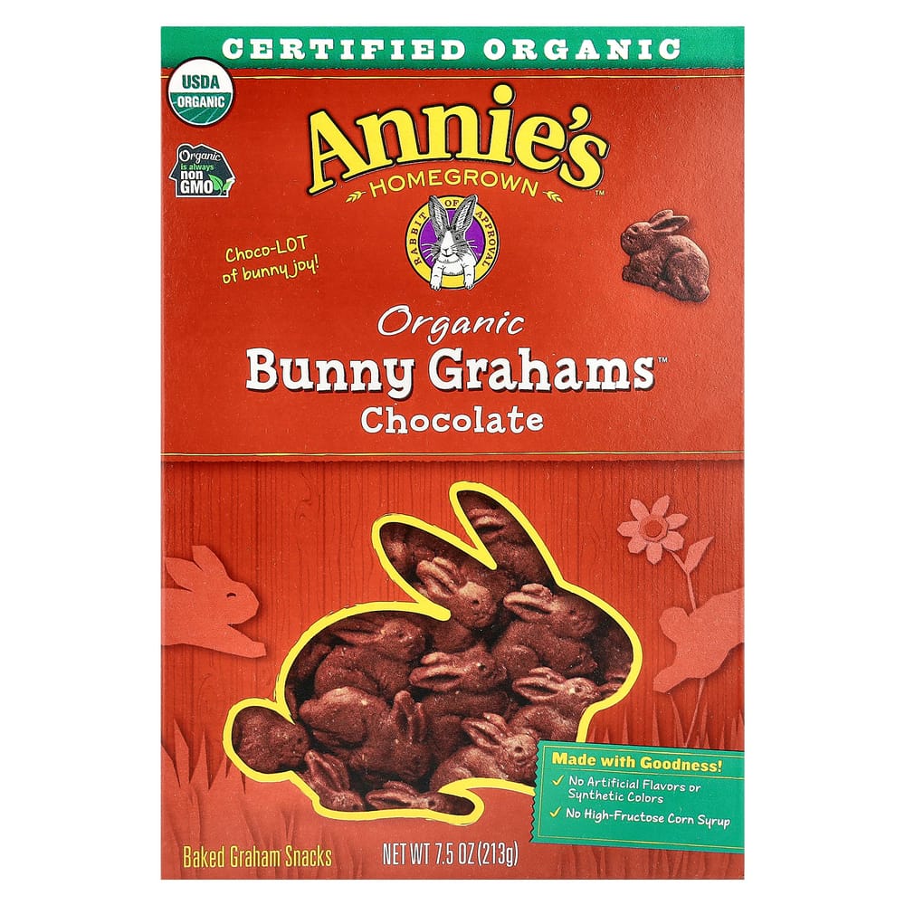 Annie s Homegrown Baked Bunny Whole Wheat Chocolate Crackers, 213g (7.5oz)