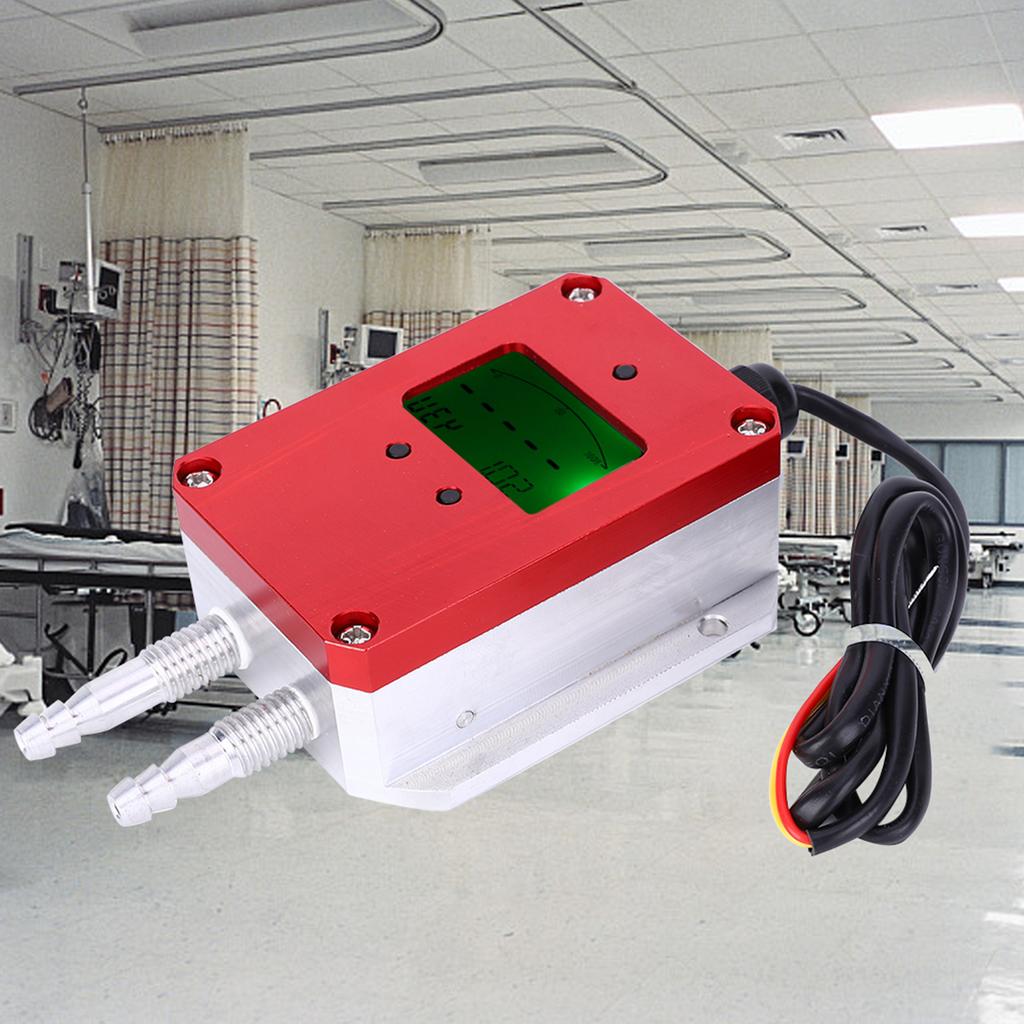 LCD Intelligent Digital Air Transmitter Air Pressure Sensor DC 24V 4 20mA for Ward Ventilation+ 500Pa