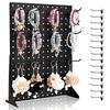 Pegboard Display Stand, 43 X 33 Cm Tabletop Pegboard Display Stand with 15 Hooks, Thickened Cold-Rolled Steel Peg Board Panel for Grocery