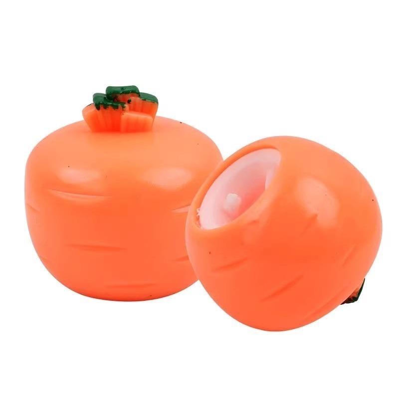 Stress Relief Squishy Carrot Rabbit Radish Cup Squeeze Telescopic Pop Up Music Pinch Toy Creative Birthday Gift Fidget Toys