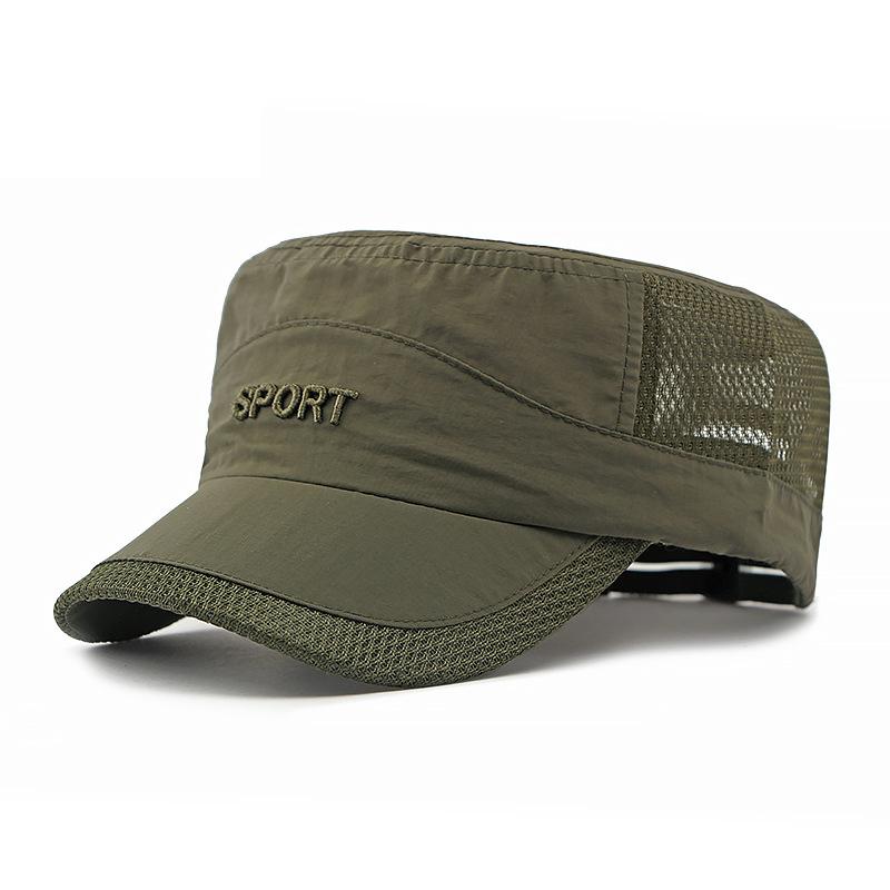 

Быстросохнущая шапка мужская летняя дышащая плоская шапка армия зеленый