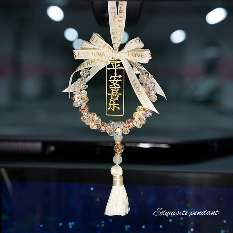 Car Crystal Pendant Traditional Chinese Lucky Wheat Decoration Accessory Gift