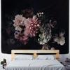 Blumenkunst Pfingstrose Malerei Wandteppich NordicoLandscape Illustration Wandbehang Böhmischer Mond Psychedelisches Mandala Home Decor