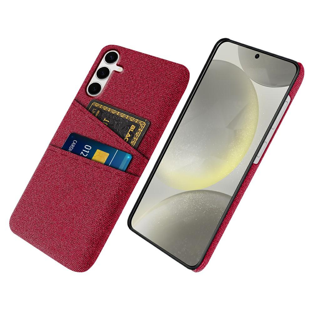 For Samsung Galaxy S25+ Case Cloth + Hard PC Phone Cover with Dual Card Slots