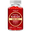 Didacat Antarctic Krill Oil Supplement 2000mg, Omega-3 EPA 80mg DHA 40mg, Phospholipid Complex & Astaxanthin 600mcg, 120 Caps