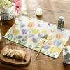 4Pcs, Watercolor Tulip Butterfly Placemats, Washable, Suitable for Holiday Parties, Home Decor, Kitchen Countertops, Rectangular Dining Tables