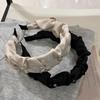 Elevated Pearl Pleated Satin Wide Headband for Versatile Fashion and Outings