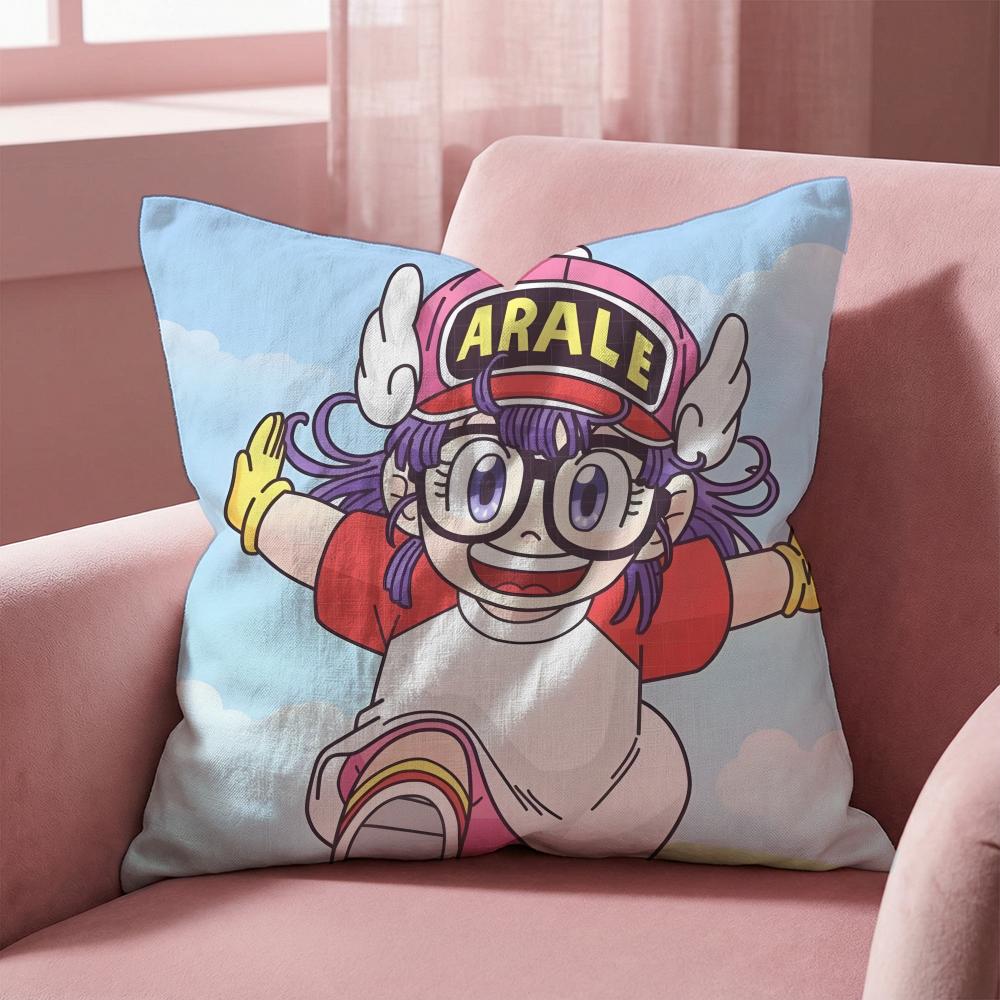 K-Kawaii Dr. Slump ANIME Cushion Cover Multi-Scene Pillow Cover for Home & Car - Reversible, Soft & Durable for Daily Use