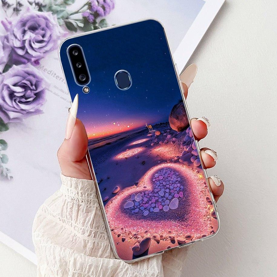 Case For Samsung Galaxy A20 A20e A20s Cover Fashion Flower Butterfly Soft Silicone Clear Bumper For Samsung A30 A 30 A 20 Covers