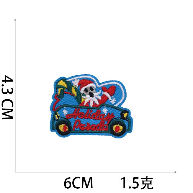 New Christmas Series Combination Embroidery Cloth Sticker Santa Crystal Ball Embroidery Cloth Sticker Voltage Ironing