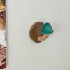 Wooden Mushroom Clothes Hat Hooks Wall Decoration Self-adhesive Bathroom Hanger Organizer Nordic Style Drill-Free