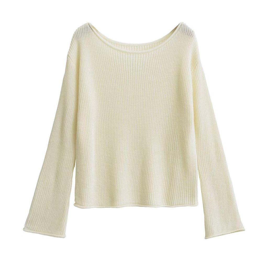 FS510-26 Spring New Arrival European & American One-Shoulder Long-Sleeve Sweater - Chic Blogger Style