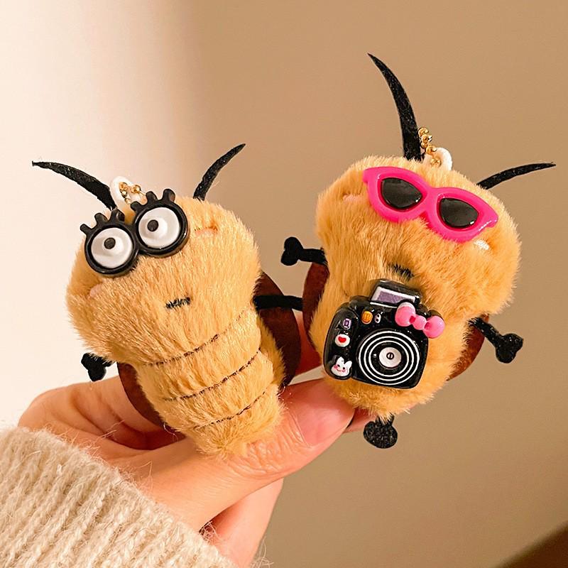 Cartoon Cockroach Plush Doll Pendant - Cute Backpack Decoration & Fun Student Gift