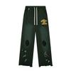 Roughplay Streetwear Pants Mens Loose Fit Distressed Washed Drawstring Trousers