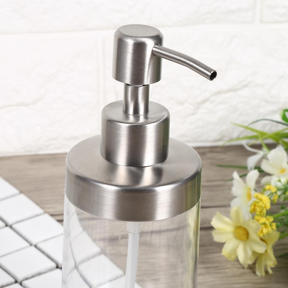 1PC 350ml Soap Dispenser Countertop Pump Lotion Bottle 304 Stainless Steel&Acrylic