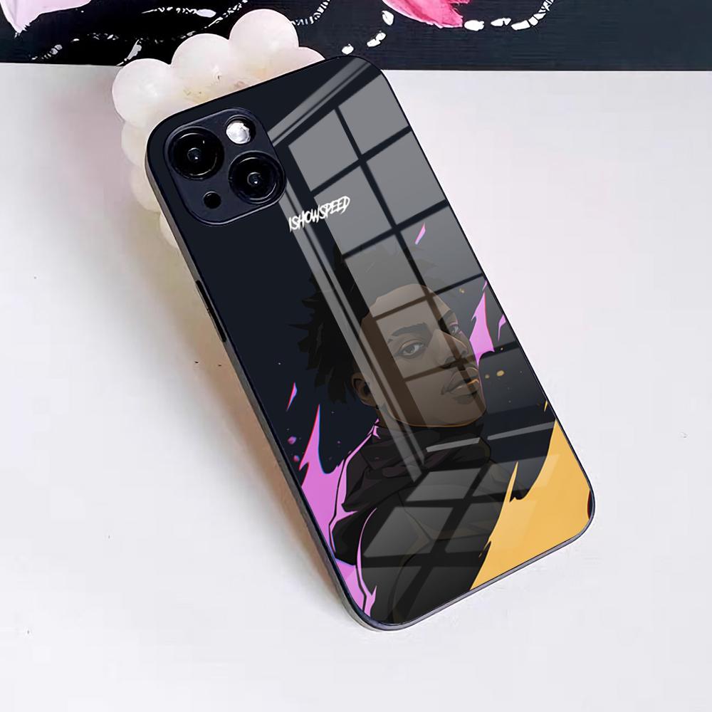Funny Anchor IShowSpeed Phone Case For IPhone 17 Pro Max 16 15 14 Pro Max 13 11 X Xs Xr 8 7Plus Glass Cover