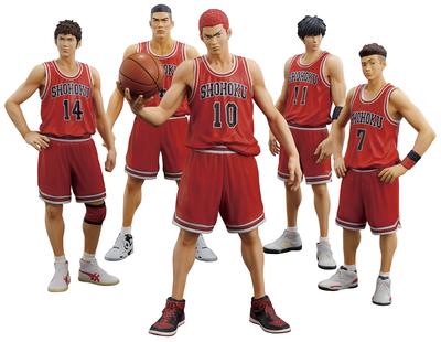 DiGiSM Jeden a jediný SHOHOKU STARTOVNÍ SADA ČLENŮ Lakovaná Dokončená figurka Sada 5 kusů Další prodej "SLAM DUNK" PVC+ABS bez šupin