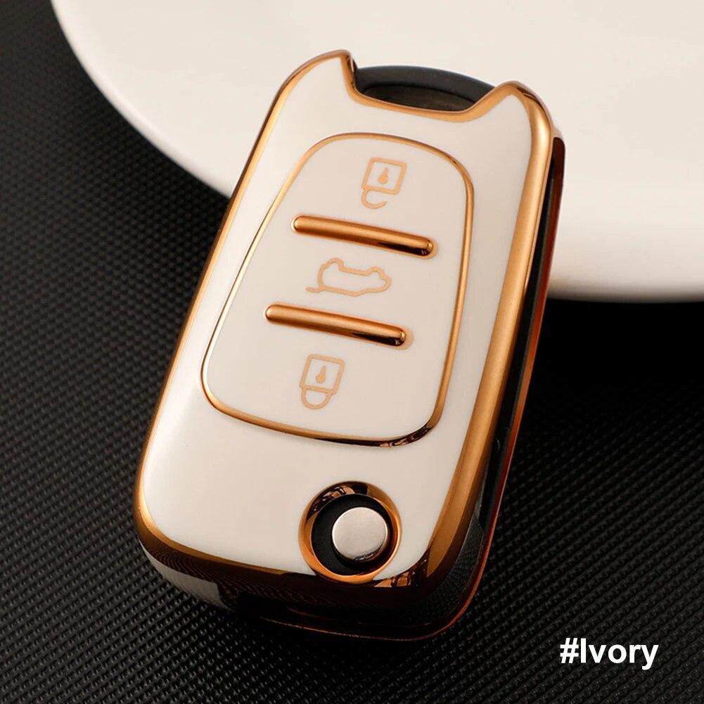 Carcasă TPU pentru chei de mașină pentru Hyundai I20 I30 Elantra Azera Veracruz Veloster Kia Rio K7 K5 Sportage Sorento Husă flip pentru telecomandă