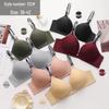 Skin-Friendly Wire-Free Push-Up Bra with Fashion Letter Straps for Women - Soft, Comfortable, and Breathable