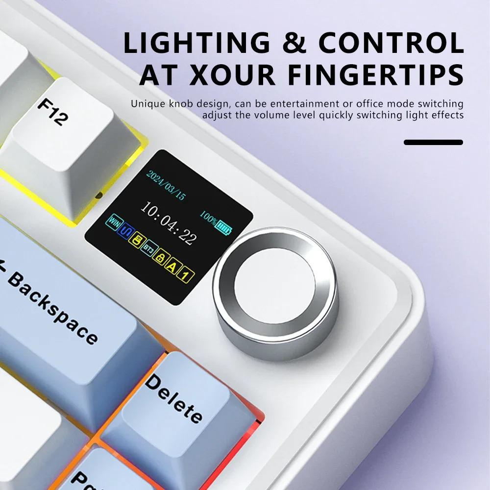 Wolfspider F75max Tri-Mode Wireless RGB Mechanical Gaming Keyboard with Customization and Side Engraving.