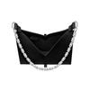Givenchy Cut-Out Silver Finish Metal Detail G Cube Chain Smooth Calfskin Leather Mini Handbag Women Handbag Black BB50HNB00D-001