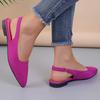 Large size cool slippers, women wear pointed sandals, fashionable Korean version, flat-bottomed size 41 cool slippers, women wear a pedal outside