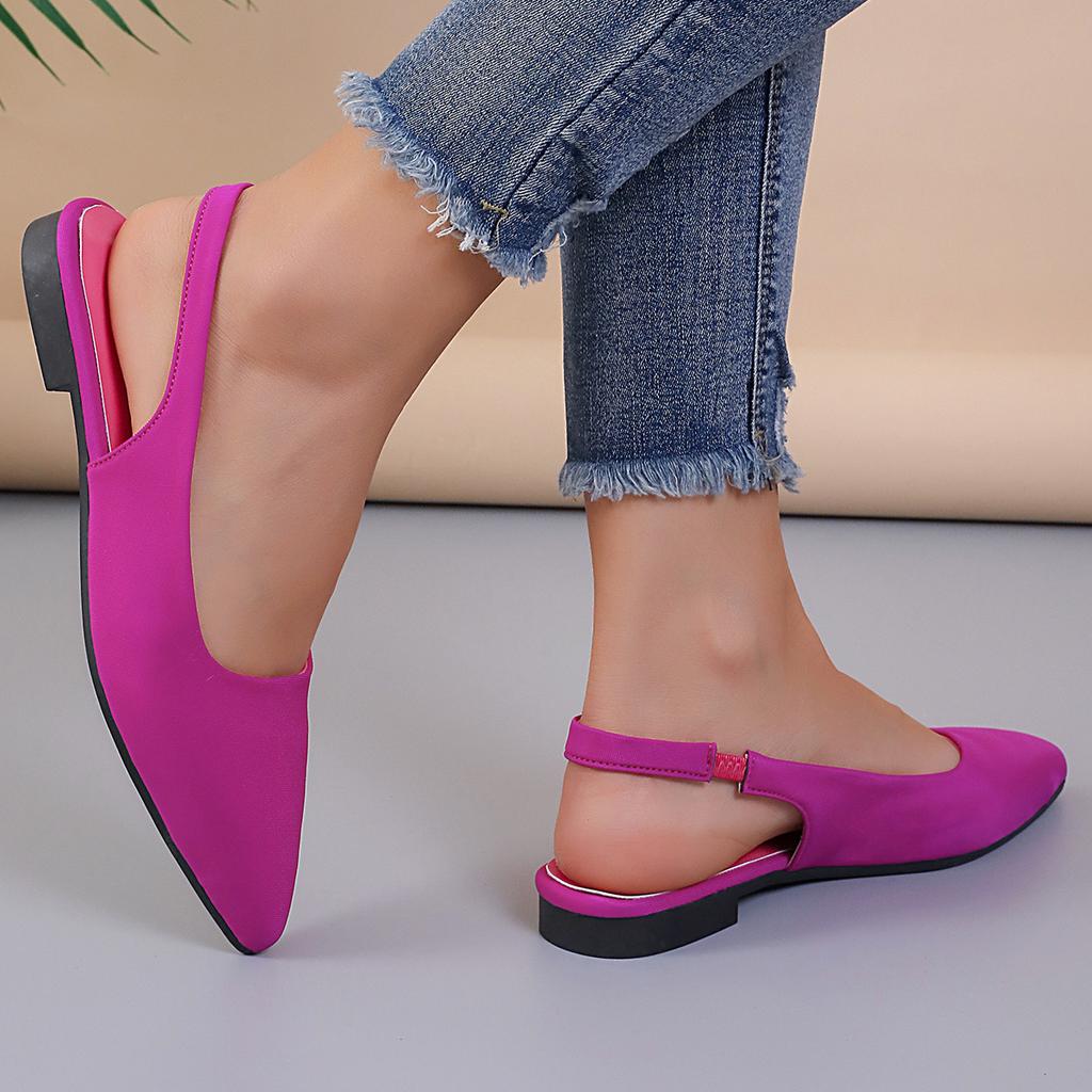 Large size cool slippers, women wear pointed sandals, fashionable Korean version, flat-bottomed size 41 cool slippers, women wear a pedal outside