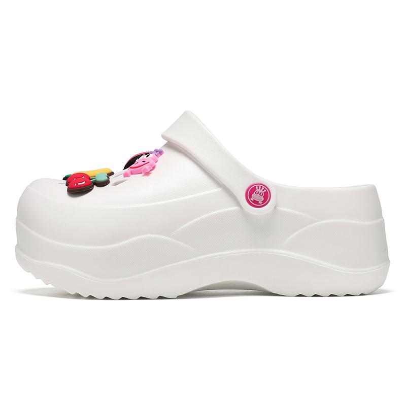 Dámské letní sandály s uzavřenou špičkou, 7 cm vyšší boty se zahradními dírkami