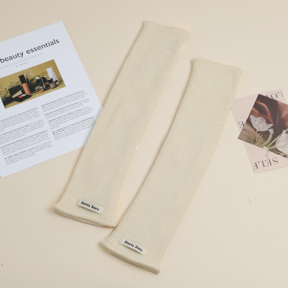 

Вязаные рукава-перчатки для женщин на осень и зиму, теплые однотонные нарукавники, полупальцы, шерстяные напульсники, накладные рукава, чехол для рук One Size