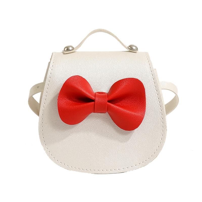Candy Color Mini Girl Shoulder Bag With Butterfly Bow For Daily Use