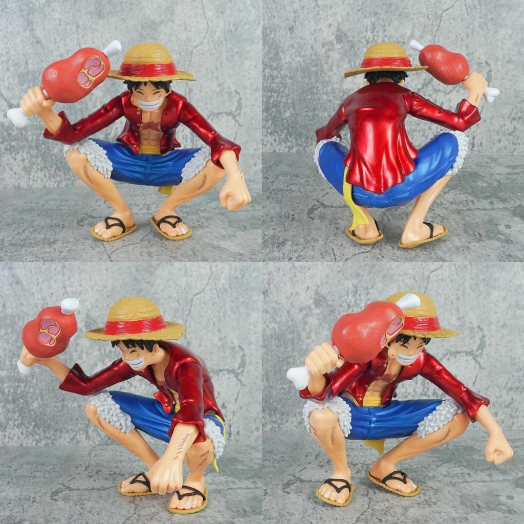 One Piece Luffy Sitting Pose Pvc Figure With Collectible Display For Anime Fans