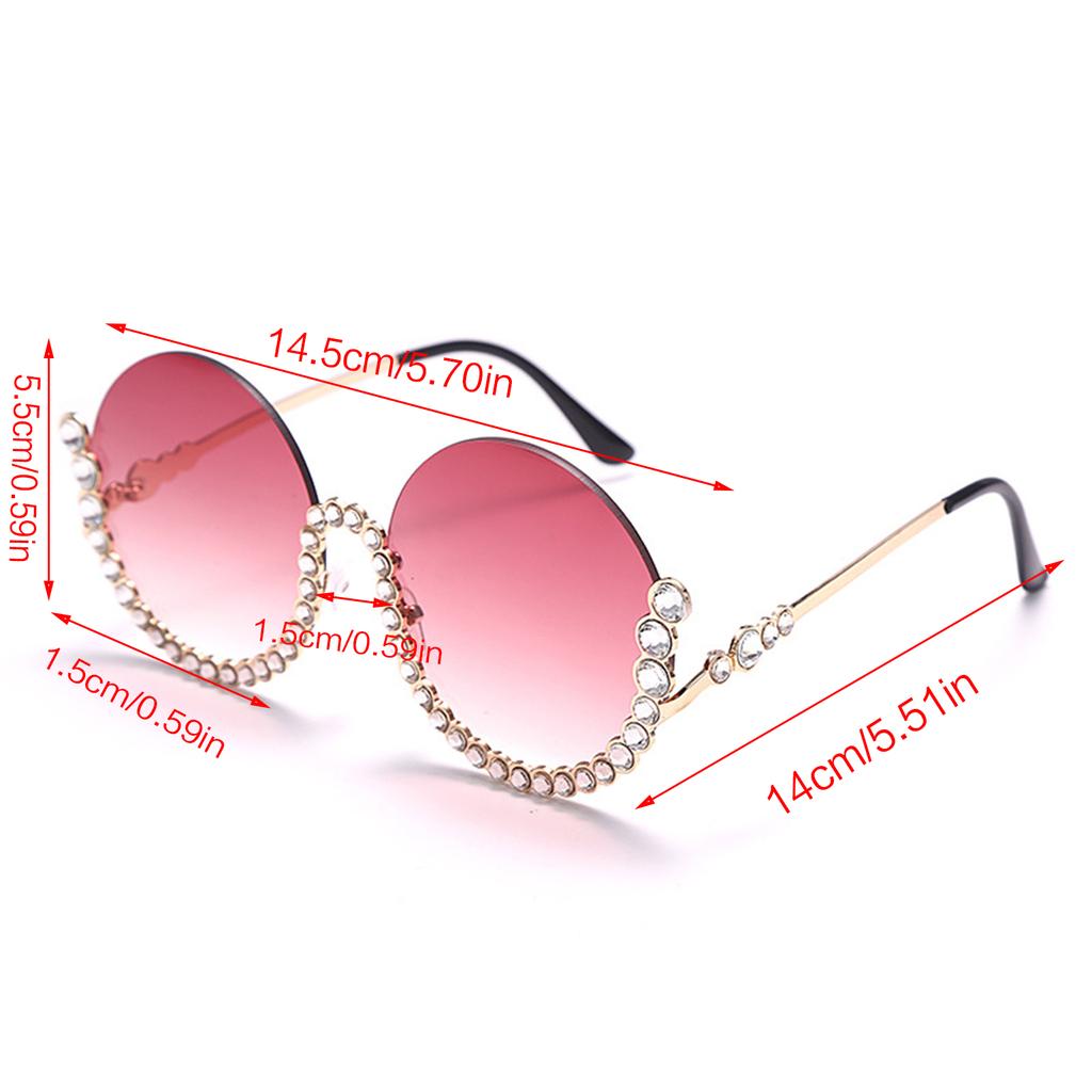 Round Sunglasses Anti-glare Sunglasses Driving Sunglasses Y2k Sunglasses Rhinestones Frame Sunglasses Beach Sunglasses