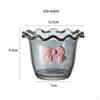 Glass Ice Cream Bowl Flower Shape Household Clear Serving Bowls Parfait Fruit Cup for Tea and