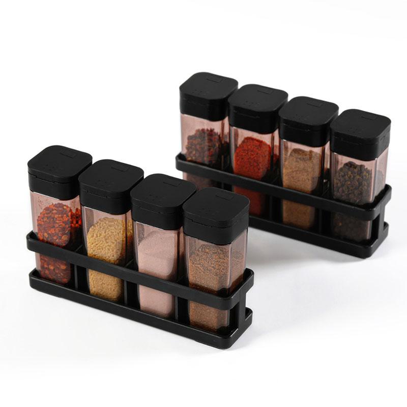 Four-grid Integrated Barbecue Spice Bottle Household Combination Set Spice Jar Kitchen Sealed Moisture-proof Spice Bottle