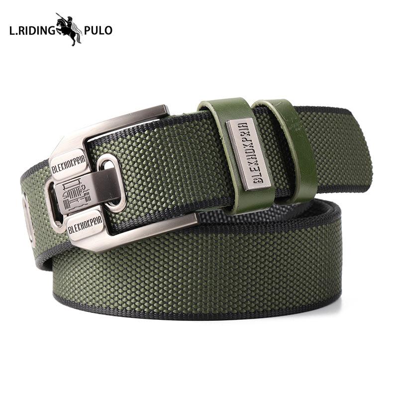 Men's Pin Buckle Canvas Belt Youth Overalls Belt Casual Durable Belt Fashion Trend All-match Belt