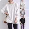 2021 Winter Korean Style Women's Loose-Fit Round Neck Pullover Sweatshirt