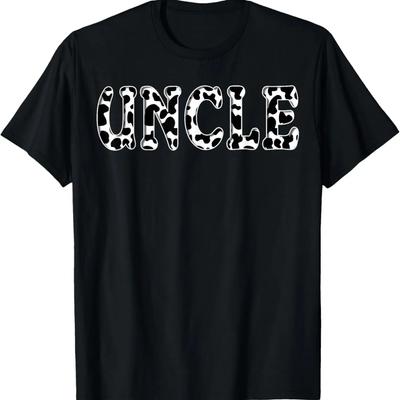 Cow Uncle Birthday Family Matching Girl Boy Farm Birthday T-Shirt