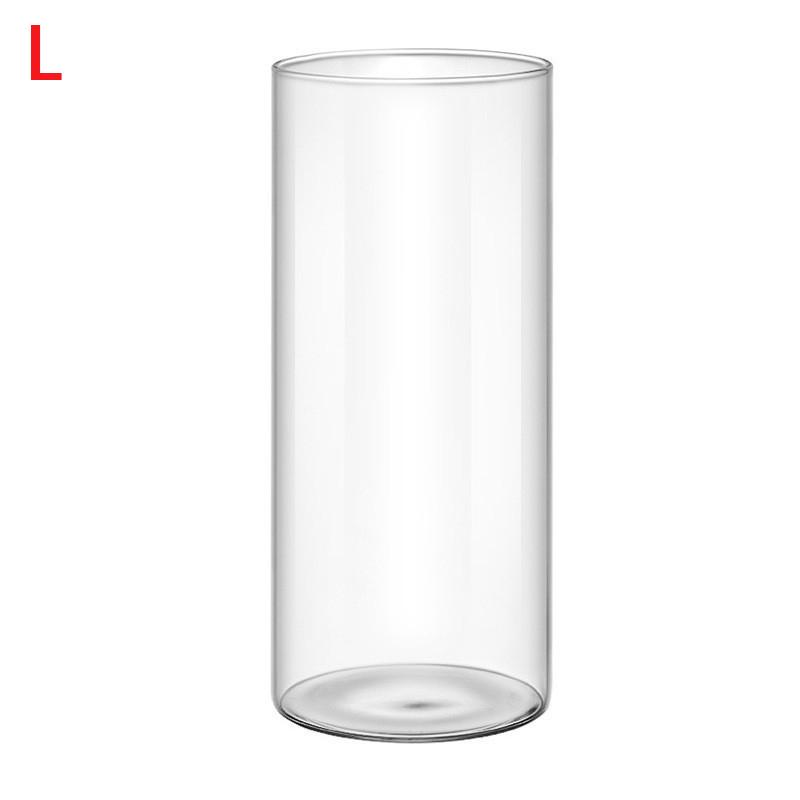 Light Luxury Vase Ins Style Cylinder Vase Transparent Flower Vase Living Room Decoration Vase Household Hydroponic Plants Cup