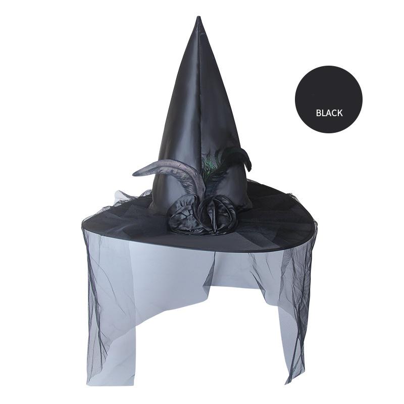 5pcs Halloween Witch Hat Magical Masquerade Carnival Costume School Performance Halloween Decoration Party Hat Wizard Men Women 