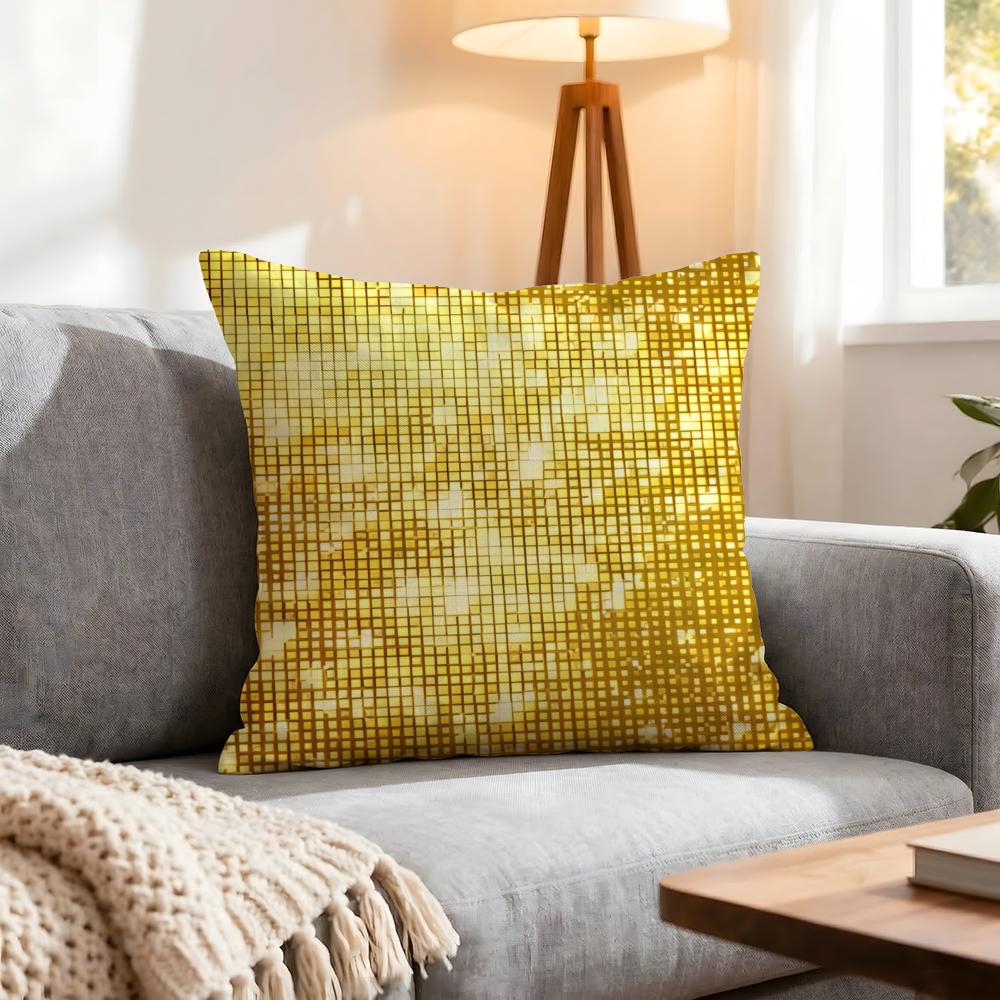 Golden fine light spots Cushion Cover Pcs Decorative Covers Soft Cushion Case for Sofa Couch Decor x x Pillowcases