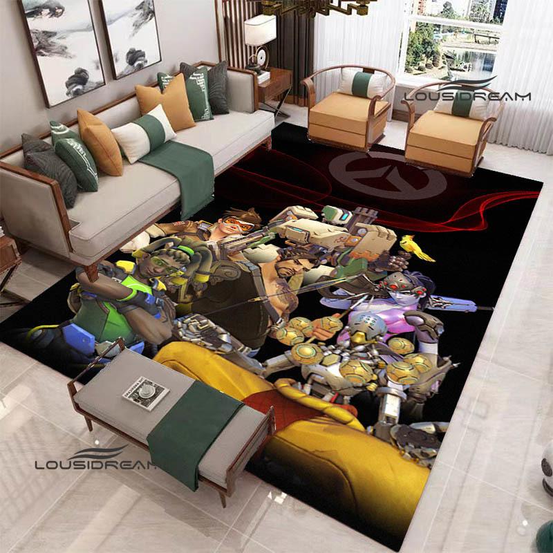 2026 Game Overwatch Printed Carpet Game Room Bedroom Non -slip Carpet Photography Prop Kawaii Rug Area Rug Birthday Gift
