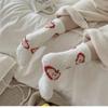 Thicken Coral Fleece Socks Warm Sleep Socks Cartoon Fuzzy Floor Socks  Women Socks