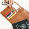 2025 Slim RFID Blocking Passport Holder Travel Wallet for Men and Women