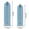 TYESO 600/750ML Stainless Steel Thermos Bottle Keeps Cold and Heat Thermal Mug Car Thermal Water Bottles for Valentine's Day