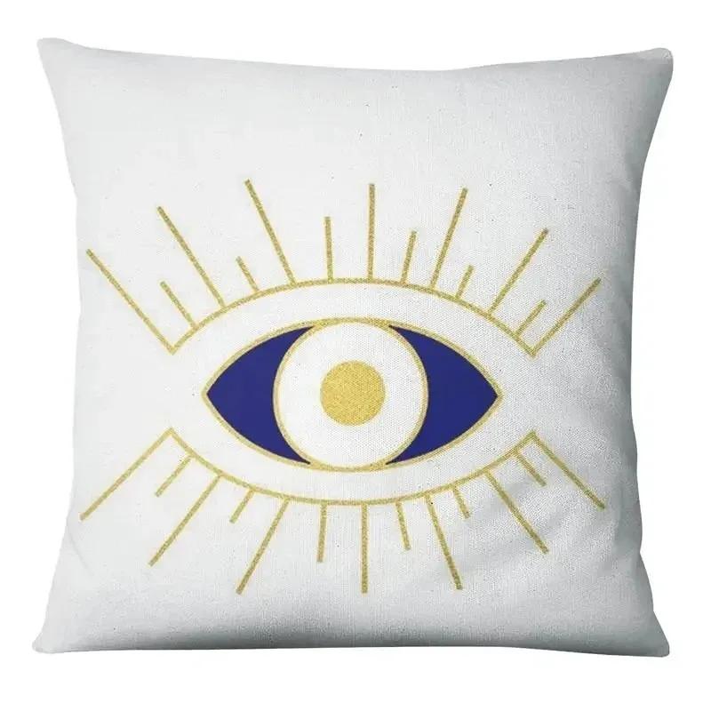 Evil Eye Symbol Art Print Cushion Cover Pillows Case Decor Home Living Room Sofa Square Throw Pillowcase for Office Chair Seat